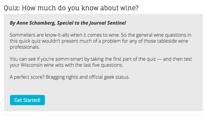 Wine quiz