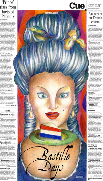 Bastille Days section cover (Marie Antoinette illustration)