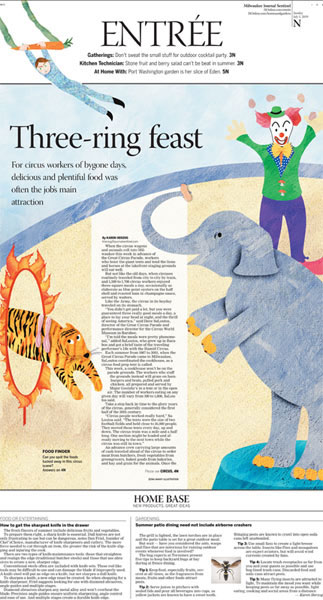 Section cover on circus foods