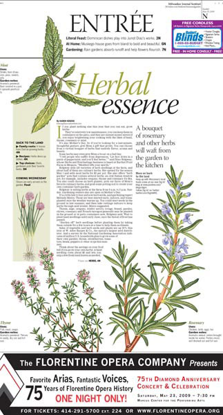 Section cover on planting and using herbs