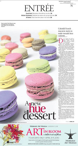 Section cover on macarons