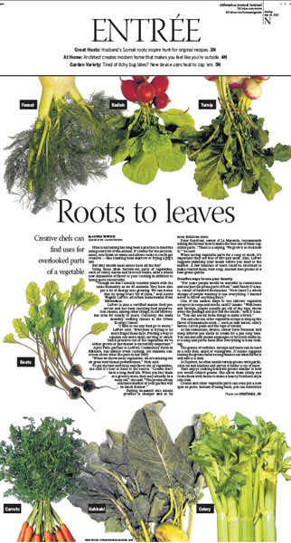 Section cover on how to use vegetable roots and fronds