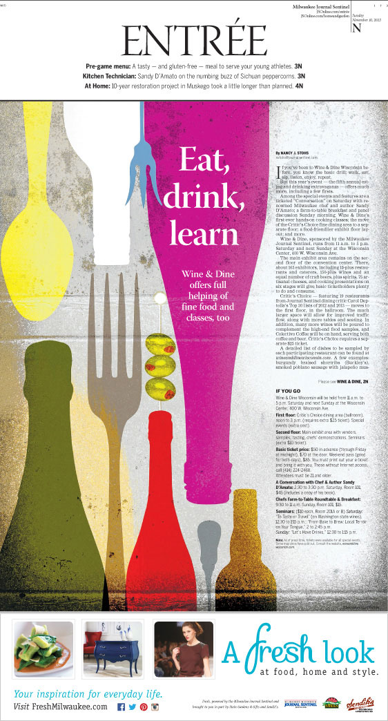 Section cover on the Wine & Dine event