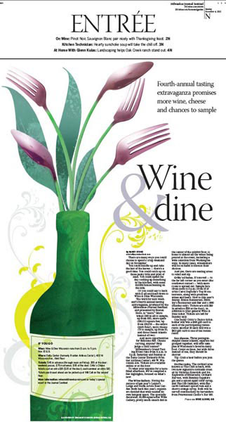 Section cover on the Wine & Dine event