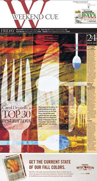 Section cover on the top 30 restaurants in Milwaukee